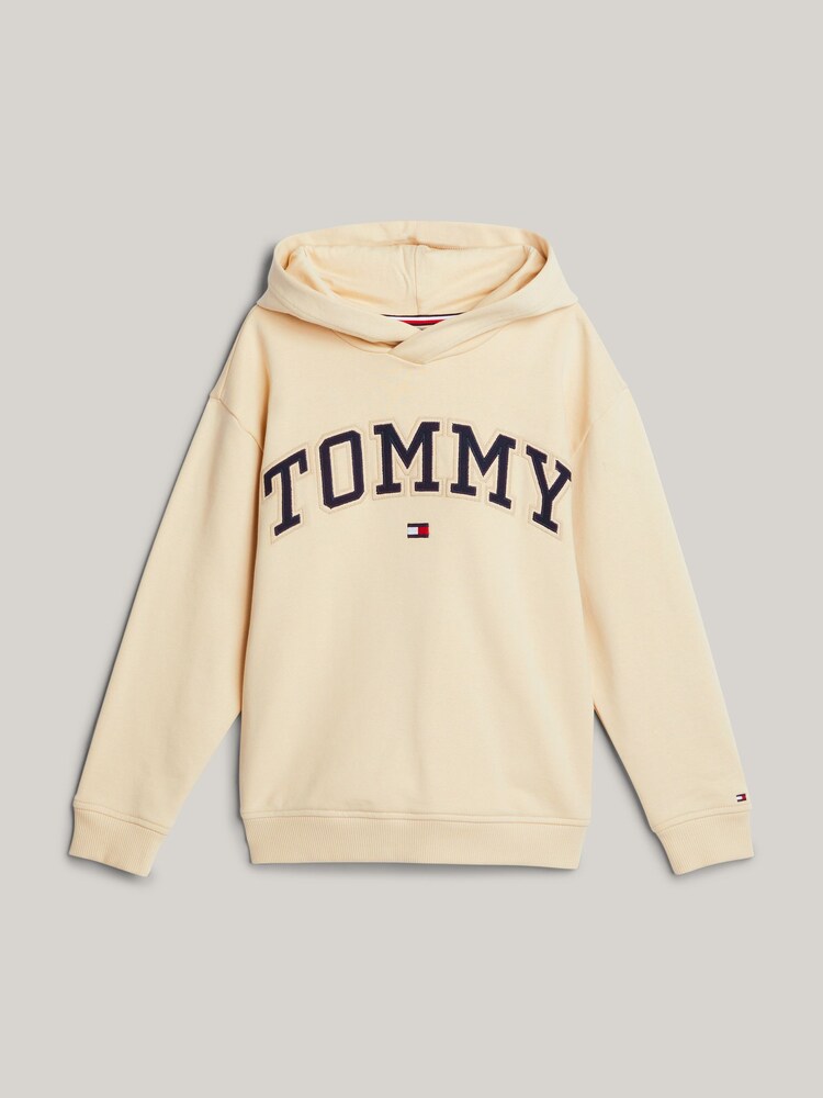 Tommy Hilfiger White Varsity Embroidered 100% Cotton Hoodie - Image 4 of 4