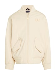 Tommy Hilfiger White Padded Bomber Jacket - Image 5 of 5