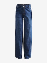 Dark Blue Maternity Wide Leg 100% Cotton Jeans - Image 6 of 9