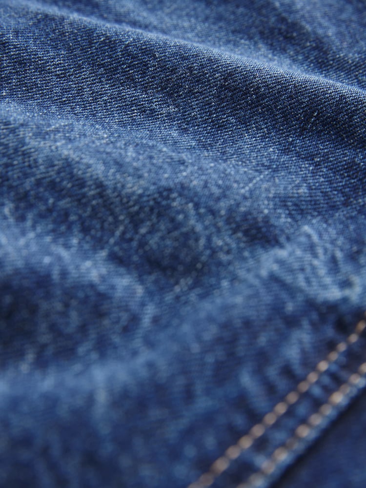 Dark Blue Maternity Wide Leg 100% Cotton Jeans - Image 9 of 9