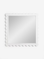 White Scallop Edged Wall Mirror - Image 3 of 5