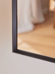 Black Wide Arch Over Mantle Wall Mirror - Image 2 of 5