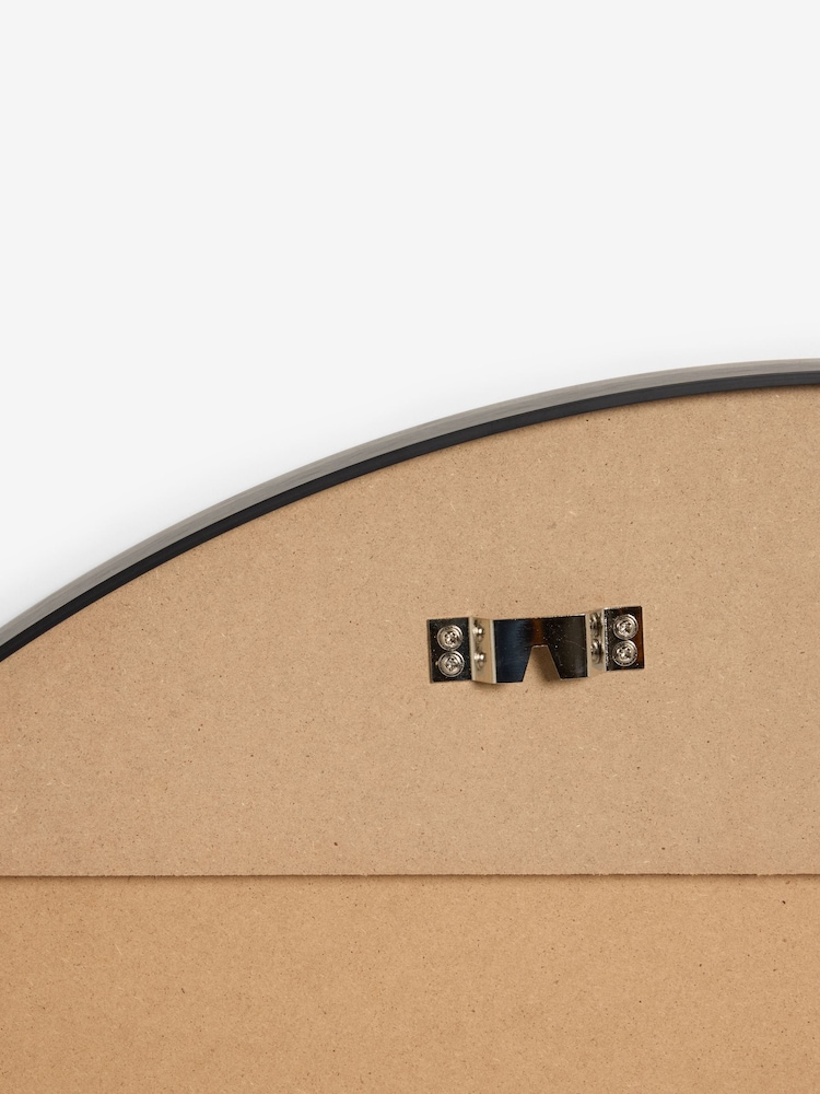 Black Round 90cm Wall Mirror - Image 6 of 6