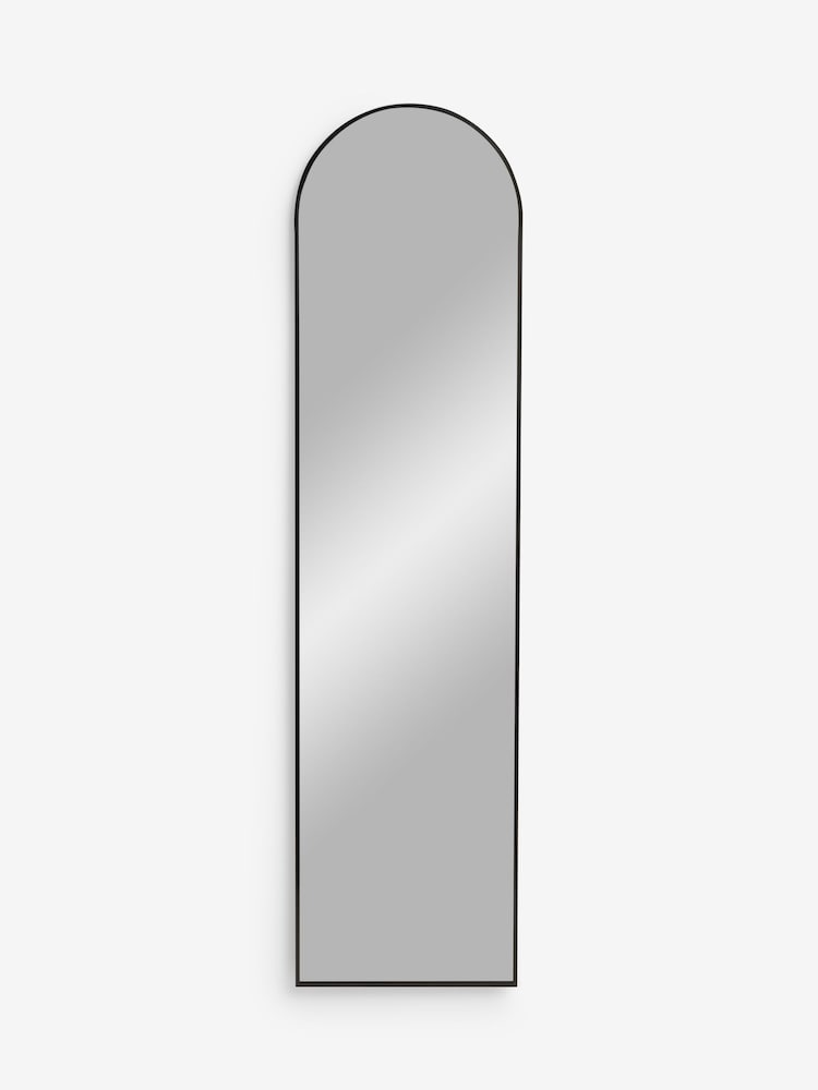 Black Slimline Arch Full Length Wall Mirror - Image 5 of 5