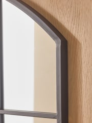 Black Arch Window Full Length Leaner Mirror - Image 3 of 6