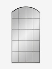 Black Arch Window Full Length Leaner Mirror - Image 4 of 6