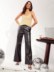 Friends Like These Gold Embellished Sequin Cami - Image 2 of 4