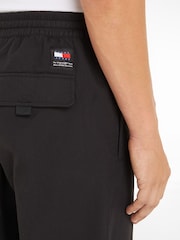 Tommy Jeans Black Windpant Technical Cotton Trousers - Image 3 of 6