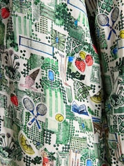 Joules Maeva Tennis Print Relaxed Fit 100% Linen Shirt - Image 4 of 8