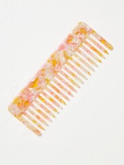 FatFace Pink Resin Wide Tooth Hair Comb - Image 2 of 2