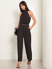 Lipsy Black Bow Detail Halter Top - Image 2 of 4