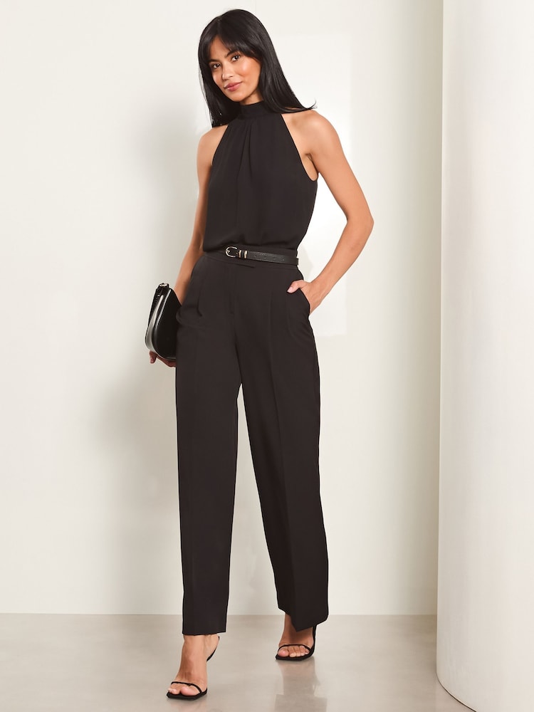 Lipsy Black Bow Detail Halter Top - Image 2 of 4