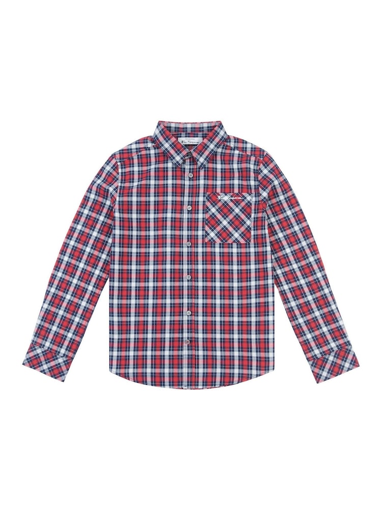 Повседневная рубашка для мальчиков в клетку Ben Sherman - Изображение 1 из 4
