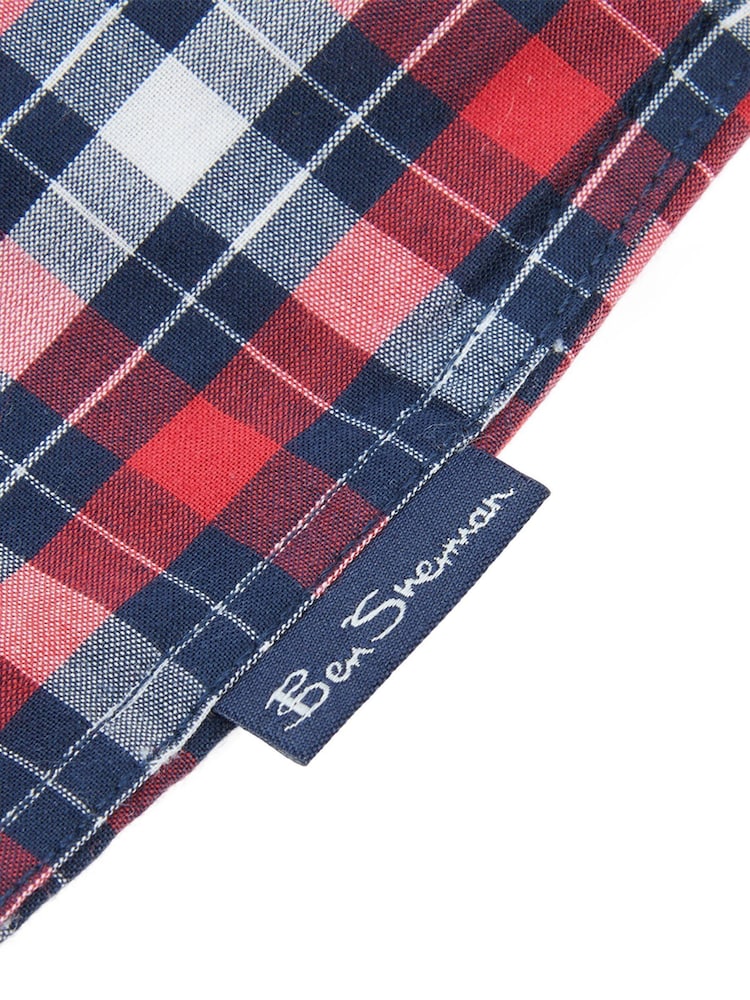 Ben Sherman Red Boys Casual Check Shirt - Image 3 of 4