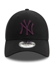 New Era Mens New York Yankees League Essential 9FORTY 100% Cotton Black Cap - Image 1 of 5