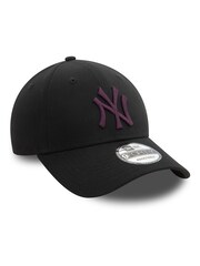 New Era Mens New York Yankees League Essential 9FORTY 100% Cotton Black Cap - Image 5 of 5