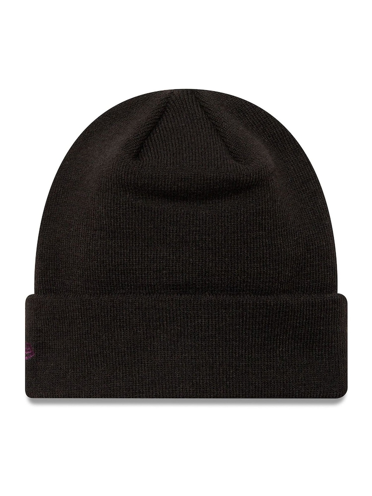 New Era Mens New York Yankees League Essential Cuff Knit Black Beanie - Image 2 of 2
