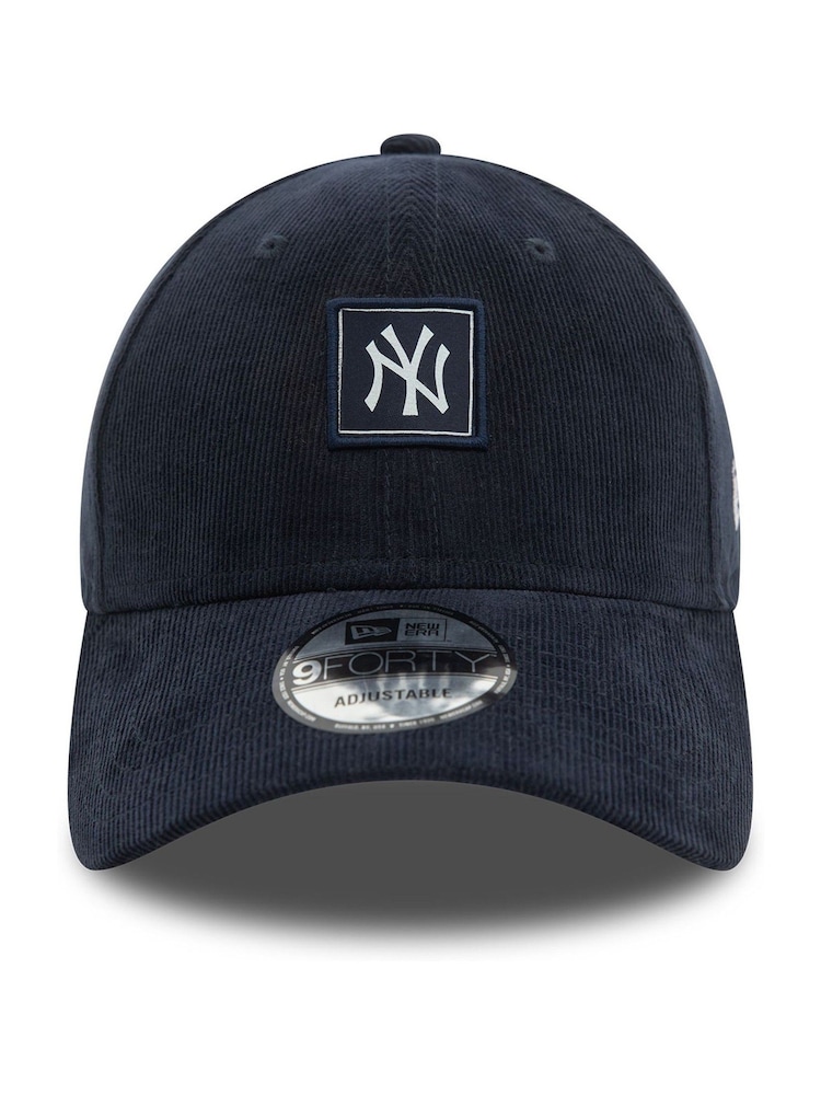 New Era Mens Blue New York Yankees Patch 100% Cotton Cap - Image 1 of 5