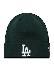 New Era Mens Green LA Dodgers League Essential Cuff Knit Beanie - Image 1 of 2