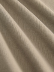 Neutral Stone Relaxed Fit Smart Cuban Collar Jersey Shirt - Image 7 of 7