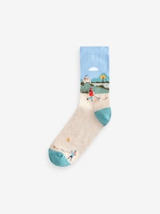 Dog Walking Scene Ankle Socks 5 Pack - Image 5 of 8