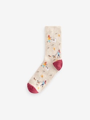 Dog Walking Scene Ankle Socks 5 Pack - Image 6 of 8