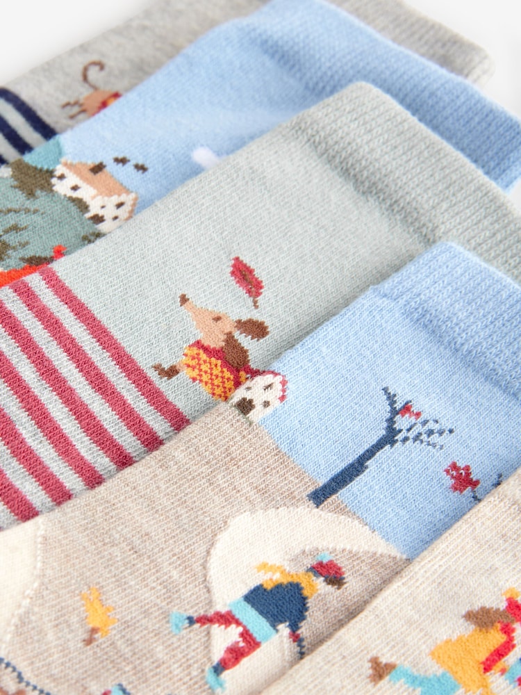 Dog Walking Scene Ankle Socks 5 Pack - Image 8 of 8 Dog Walking Scene Ankle Socks 5 Pack - Image 8 of 8