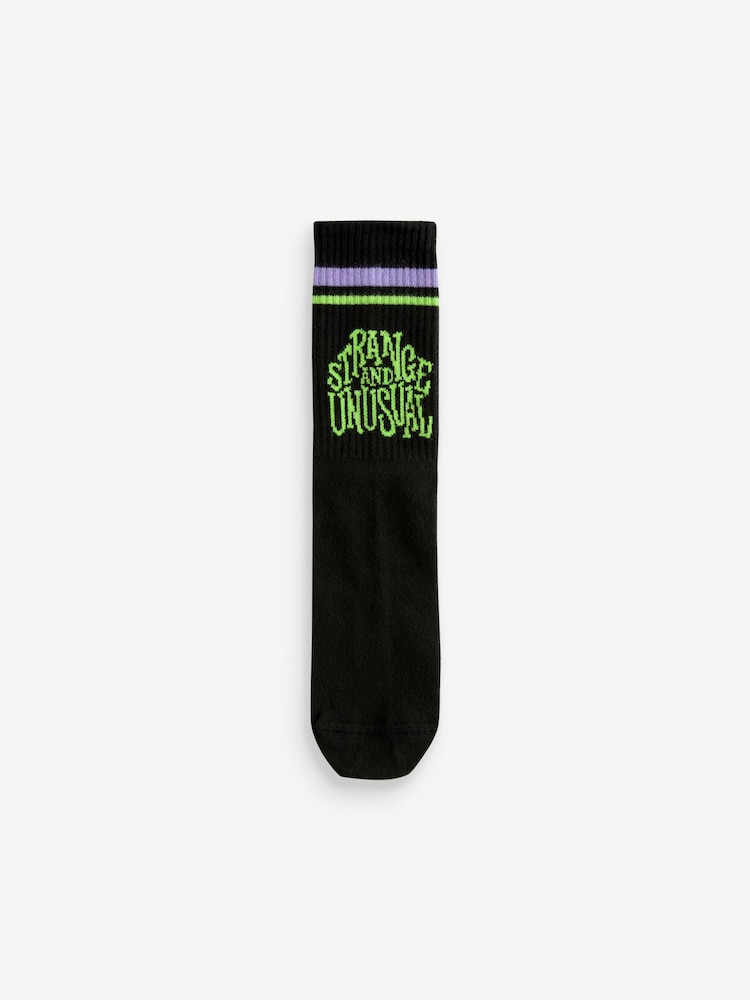 Black/White Black/White Beetlejuice Ankle Socks 3 Pack - Image 2 of 4