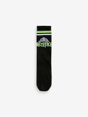 Black/White Black/White Beetlejuice Ankle Socks 3 Pack - Image 3 of 4