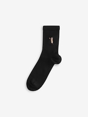 Cute Cats Embroidered Motif Ankle Socks 4 Pack - Image 3 of 8