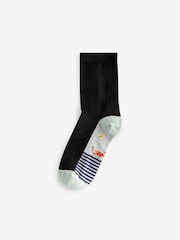 Dog Walking Scene Footbed Ankle Socks 5 Pack - Image 4 of 6