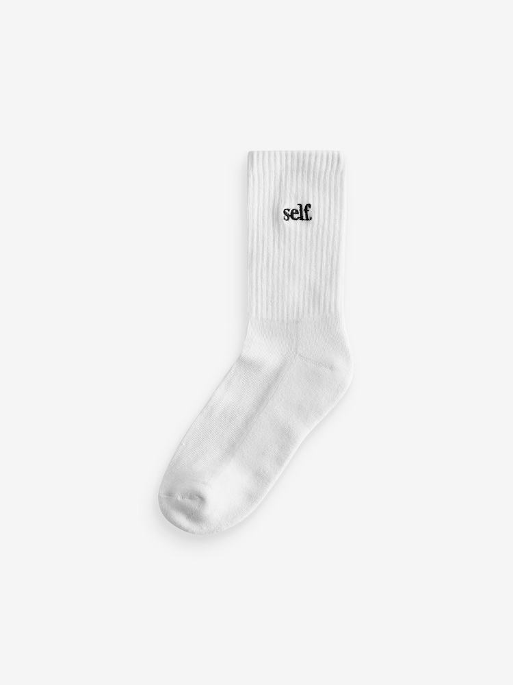 Blanc - Self. Chaussettes de cheville Cushion Sole Lounge 3 Pack - Image 3 of 5