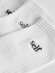 Blanc - Self. Chaussettes de cheville Cushion Sole Lounge 3 Pack - Image 5 de 5