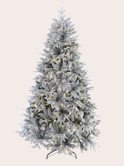 Laura Ashley White Frosted 7ft Lit Christmas Tree - Image 3 of 5
