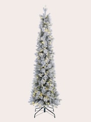 Laura Ashley White Frosted 6ft Slim Pre Lit Christmas Tree - Image 3 of 4