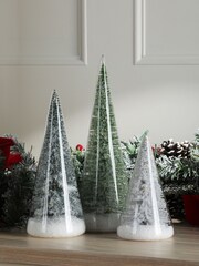 Laura Ashley Set of 3 Clear Lit Christmas Tree Ornament - Image 2 of 5