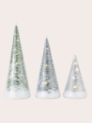 Laura Ashley Set of 3 Clear Lit Christmas Tree Ornament - Image 3 of 5