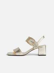 Jigsaw Gold Maybell Metallic Heeled Sandals - Image 1 of 4