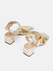 Jigsaw Gold Maybell Metallic Heeled Sandals - Image 3 of 4