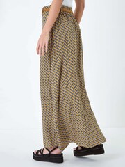 Dusk Yellow Floral Print Belted Maxi Skirt - Image 3 of 5