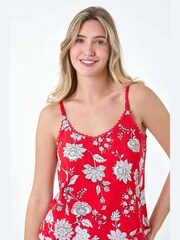 Dusk Red Dusk Floral Lace Trim Top - Image 4 of 5