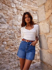 Ro&Zo Open-Knit Top - Bild 1 von 5