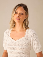 Ro&Zo Open-Knit Top - Bild 4 von 5