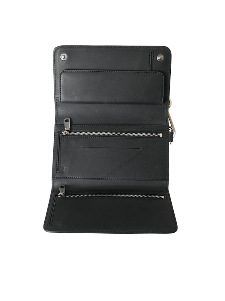 Dolce & Gabbana Black Embossed Leather Shoulder Bag with Magnetic Flap Closure - Image 6 of 6