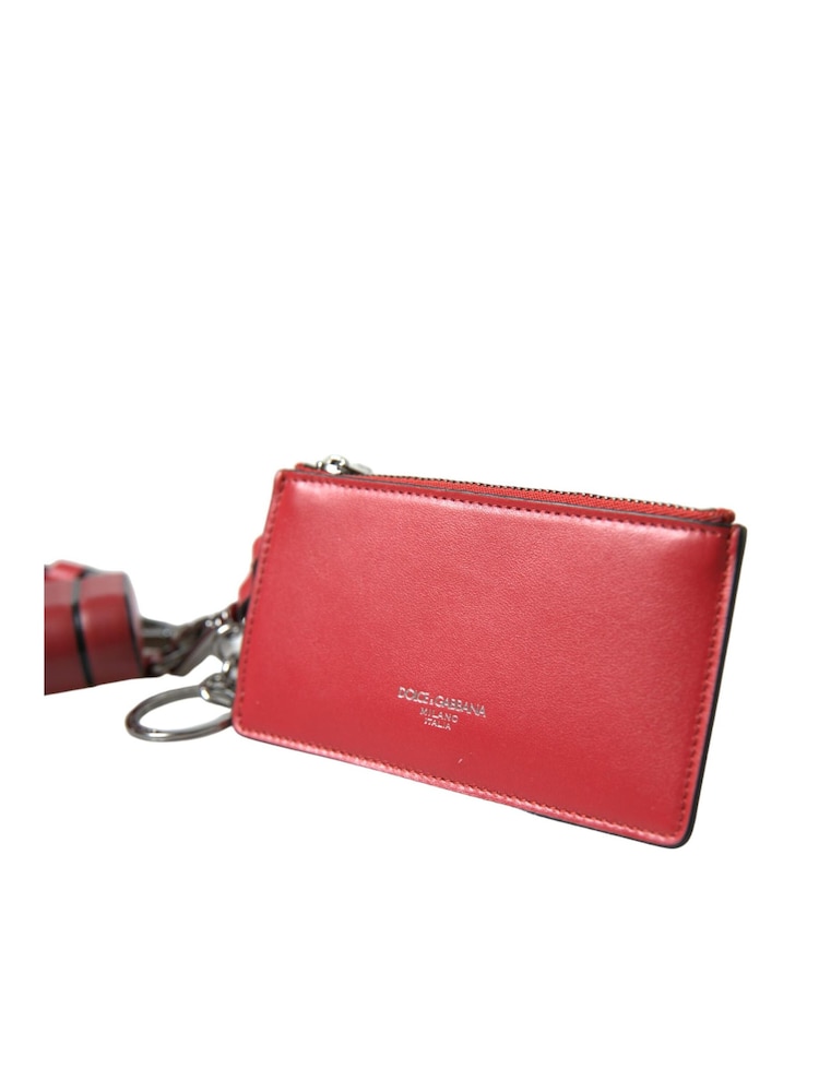 Dolce & Gabbana Red Leather with Logo Details in Red Air Pods Case - Image 2 of 6