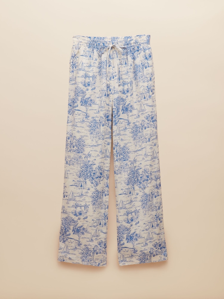 Blue Toile de Jouy - Joules Pull On Trousers with Linen - Imagen 9 de 9