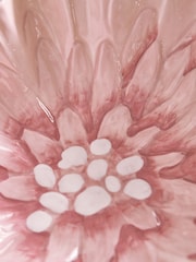 Pink Ceramic Flower Shape Fruit Bowl - Image 2 of 4