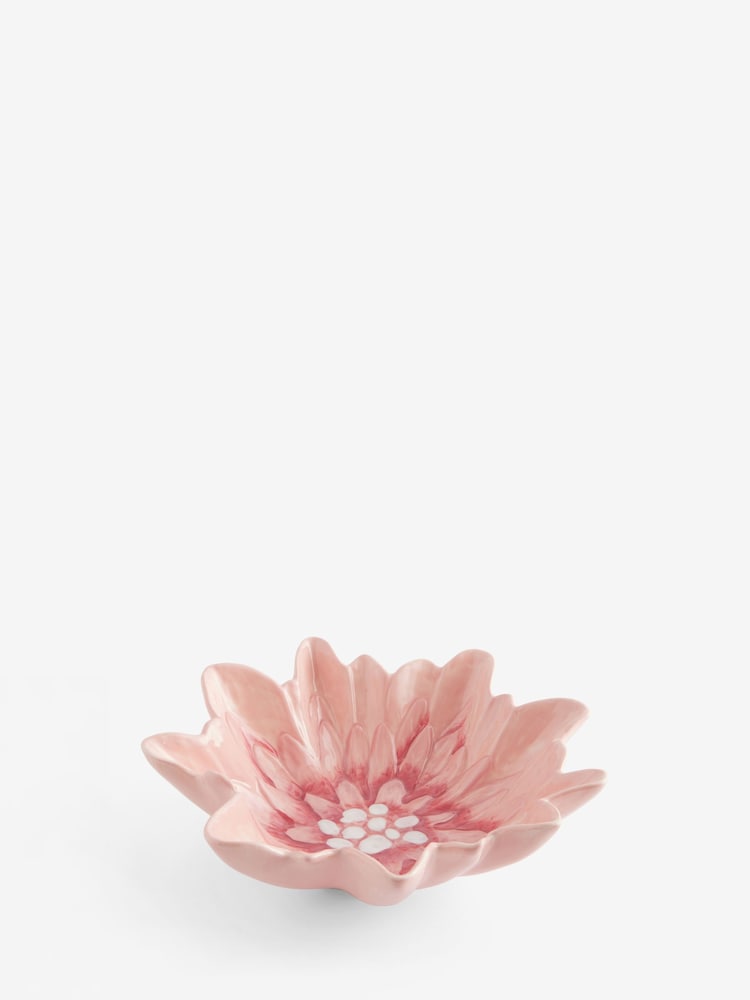 Ceramic Flower Shape Fruit Bowl - Image 3 of 4