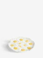 White Ceramic Daisy Embossed Trinket Dish - Image 3 of 3
