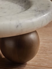 White N. Premium Marble Footed Bowl - Image 3 of 5